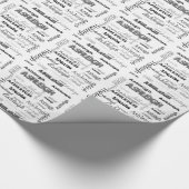 カッコいいフォント名パーソナライズされた ラッピングペーパー (角)