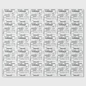 カッコいいフォント名パーソナライズされた ラッピングペーパー (フラット)