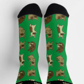 カッコいいフランスの犬の可愛い子犬パターン ソックス (上部)