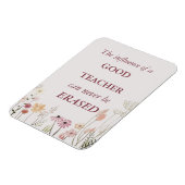 カッコいいフローラピンク先生引用文ありがとう マグネット (左側)