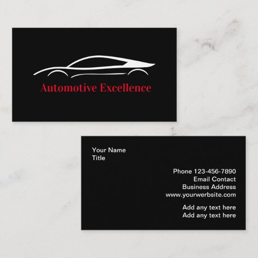 カッコいいブラックコア車の名刺 名刺 (正面/裏面)