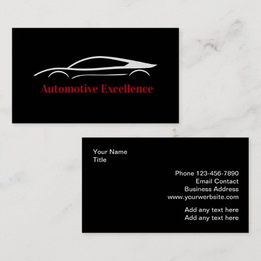 カッコいいブラックコア車の名刺 名刺 (正面/裏面)