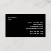 カッコいいブラックコア車の名刺 名刺 (裏面)