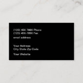 カッコいいブラックコア車の名刺 名刺 (裏面)