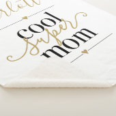 カッコいいマパーソナライズされたマの黒と金ゴールド  シェルパブランケット (3/4)