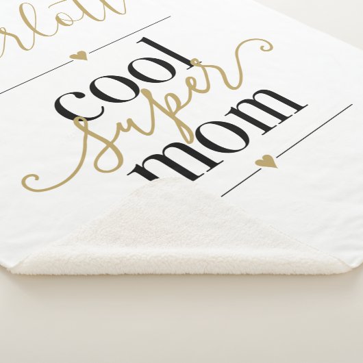 カッコいいマパーソナライズされたマの黒と金ゴールド  シェルパブランケット (3/4)