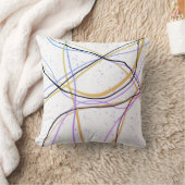 カッコいいミニマモダンリスト紫黄色美術 クッション (ブランケット)