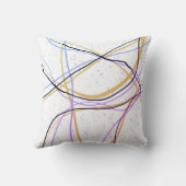 カッコいいミニマモダンリスト紫黄色美術 クッション (裏面)