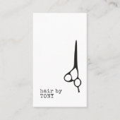 カッコいいミニマル白黒美容師 名刺 (正面)