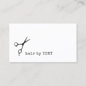 カッコいいミニマル白黒美容師 名刺 (正面)