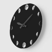 カッコいいムーンフェイズミニマルノベルティウォールクロック ラージ壁時計 (傾斜)