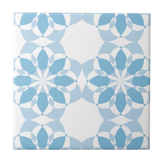 カッコいいモダンガーリートレンディーユニーク花抽象芸術 タイル (正面)