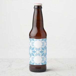 カッコいいモダンガーリートレンディーユニーク花抽象芸術 ビールラベル