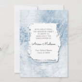 カッコいいモダングランジ両面写真青グラード 案内状 (裏面)