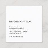 カッコいいモダンシンプル白黒美容師 スクエア名刺 (裏面)