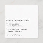 カッコいいモダンシンプル白黒美容師 スクエア名刺 (裏面)