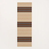 カッコいいモダンスタイリッシュお尻トレンディー木目パターン ヨガマット (裏面)