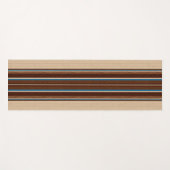 カッコいいモダンスタイリッシュお尻トレンディー木目パターン ヨガマット (正面(横))