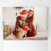 カッコいいモダンタイポグラフィ写真 三つ折りクリスマスカード (内部最初)