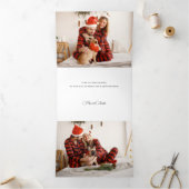 カッコいいモダンタイポグラフィ写真 三つ折りクリスマスカード (内部)