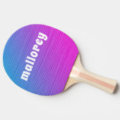 カッコいいモダンピンクパーソナライズされたブルー 卓球ラケット (横)