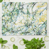 カッコいいモダンフローラ花文芸術デザイン キッチンタオル (折り畳み)