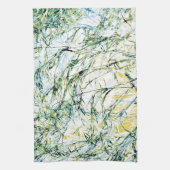 カッコいいモダンフローラ花文芸術デザイン キッチンタオル (縦)