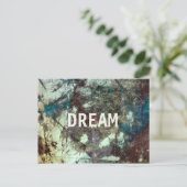 カッコいいモダンユニーク抽象芸術絵画の夢デザイン ポストカード (スタンド正面)