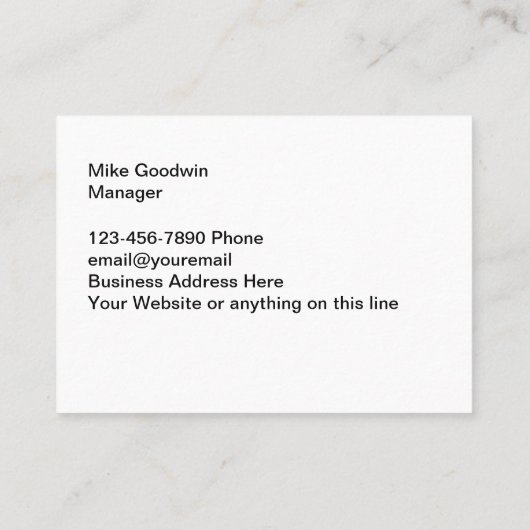 カッコいいモダン建築 名刺 (裏面)