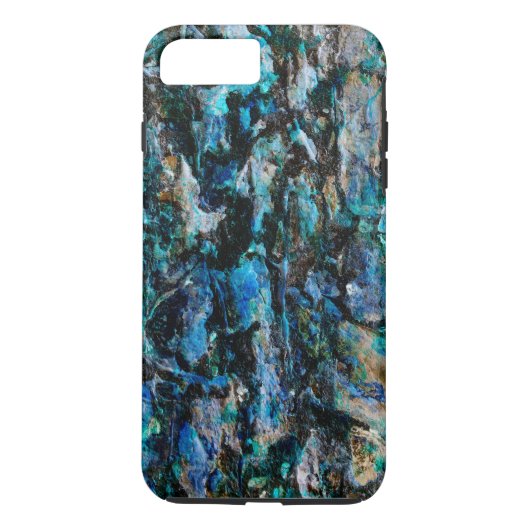 カッコいいモダン抽象芸術絵画ブルーデザイン芸術 Case-Mate iPhoneケース (裏面)