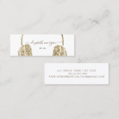 カッコいいモダン金ゴールドグリッターヘッドホンDJ スキニー名刺 (正面/裏面)