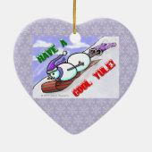 カッコいいユール（キリスト降誕祭）雪だるまオーナメント セラミックオーナメント (裏面)