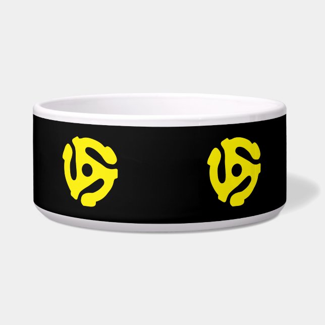 カッコいいレトロイエロー45スペーサーDJ ボウル (正面)