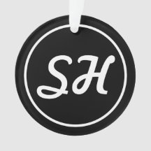 カッコいいレトロスタイルモノグラモダンム |黒と白