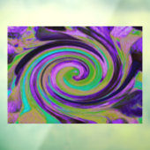 カッコいいレトロパープルとチャートルーズ液体アートスワール ウィンドウサイン (シート3)