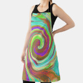 カッコいいレトロ秋カラーズ液体アートスワール絵画ズ エプロン (インサイチュ)