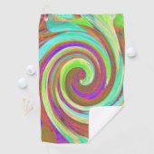 カッコいいレトロ秋カラーズ液体アートスワール絵画ズ ゴルフタオル (インサイチュ)