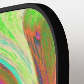 カッコいいレトロ秋カラーズ液体アートスワール絵画ズ ピックルボールラケット (左詳細)