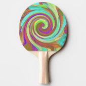 カッコいいレトロ秋カラーズ液体アートスワール絵画ズ 卓球ラケット (裏面)