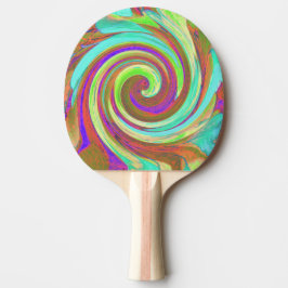 カッコいいレトロ秋カラーズ液体アートスワール絵画ズ 卓球ラケット