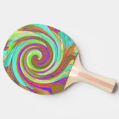 カッコいいレトロ秋カラーズ液体アートスワール絵画ズ 卓球ラケット (横)