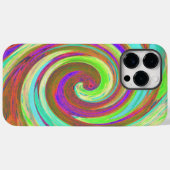 カッコいいレトロ秋カラーズ液体アートスワール絵画ズ Case-Mate iPhoneケース (裏面 (横))