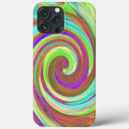 カッコいいレトロ秋カラーズ液体アートスワール絵画ズ iPhone 13 PRO MAXケース