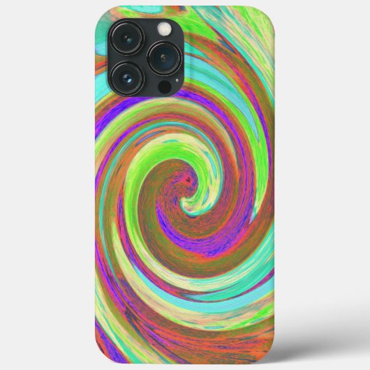 カッコいいレトロ秋カラーズ液体アートスワール絵画ズ Case-Mate iPhoneケース (裏面)