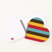 カッコいいレトロ70sストライプブルーブラウン金ゴールド赤 ノートブック (内部)