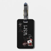 カッコいいロカビリーモノグカスタムラム歌手マイク ラゲッジタグ (裏面縦)