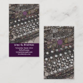 カッコいいヴィンテージタイプライターモダンのデザインアポップ・アートのート 名刺 (正面/裏面)