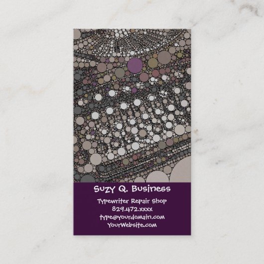 カッコいいヴィンテージタイプライターモダンのデザインアポップ・アートのート 名刺 (正面)