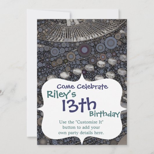 カッコいいヴィンテージタイプライターモダンのデザインアポップ・アートのート 招待状 (正面)