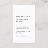 カッコいいヴィンテージテクスチャーの黄色いシザー美容師 名刺 (裏面)